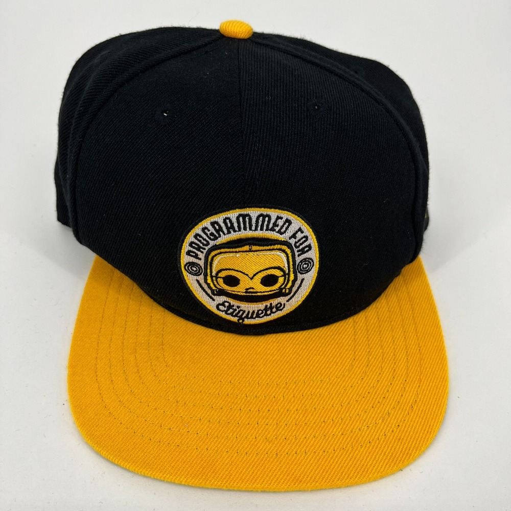 Funko Pop Star Wars C-3PO Programmed For Etiquette Snapback Hat Black Yellow
